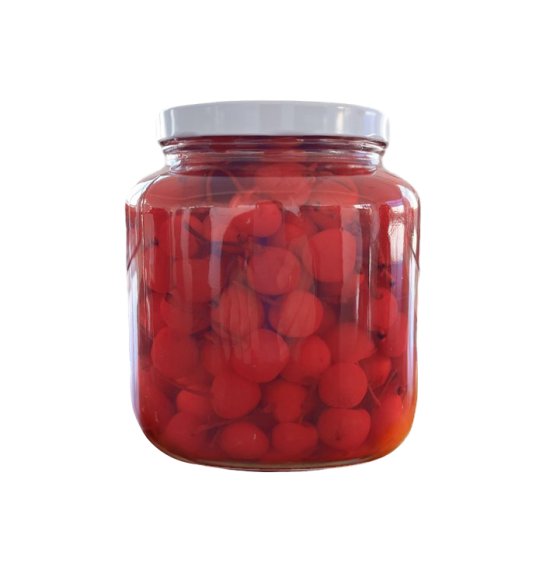 Canned red pitted cherries with stem  2000G