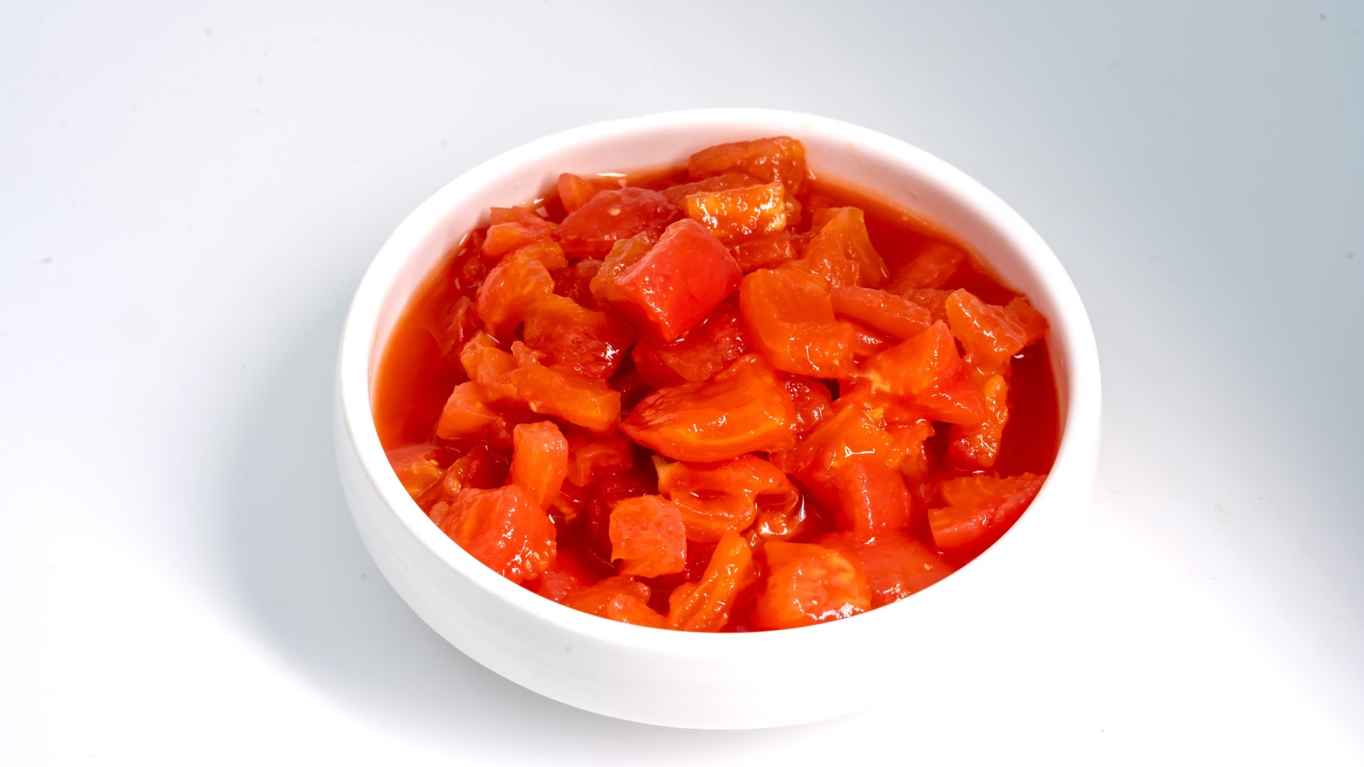 Various types of canned tomatoes - paste, diced, crushed and whole peeled