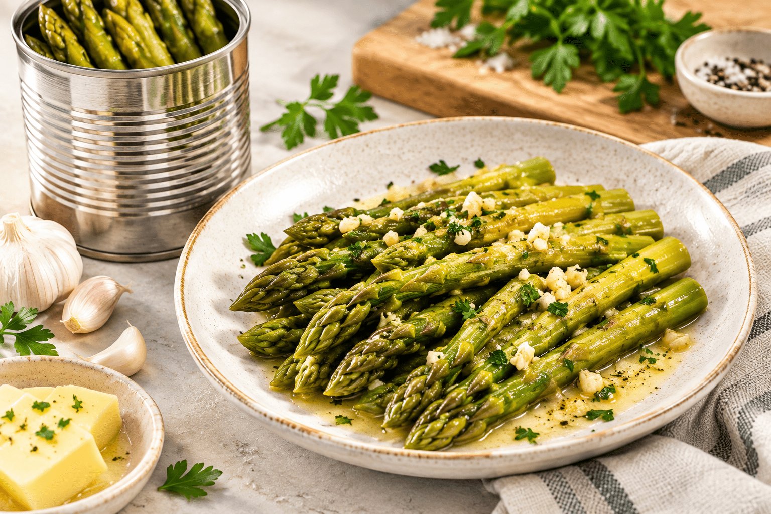 Garlic Butter Canned Asparagus Garlic Butter Canned Asparagus Side Dish