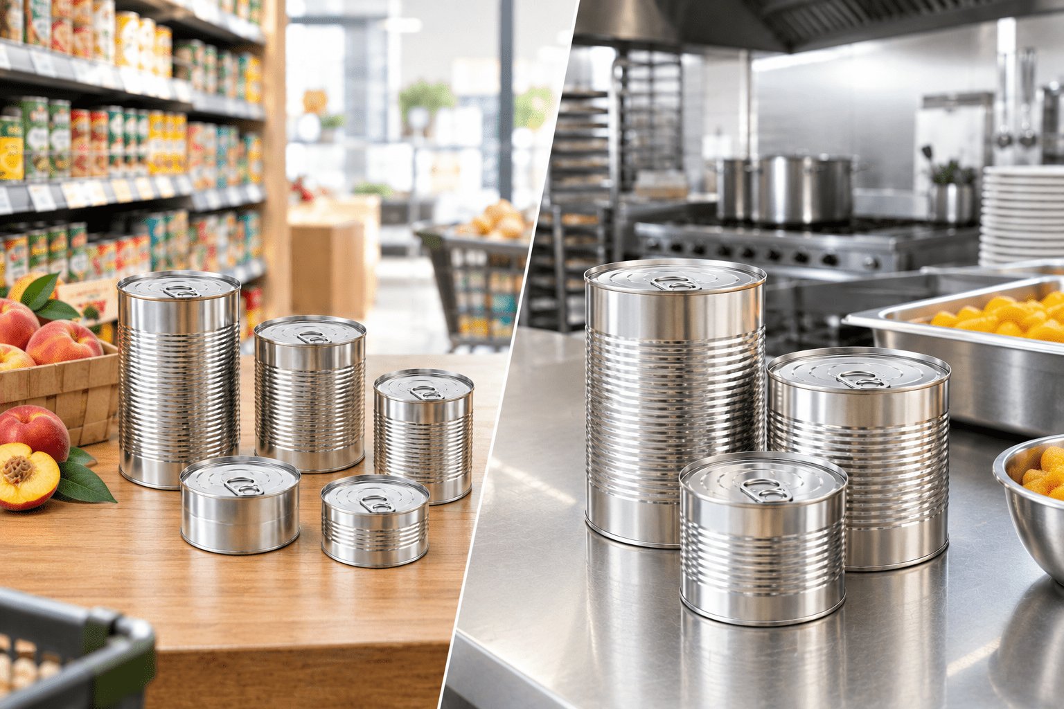 How to Choose the Right Can Size for Retail vs. Foodservice Canned fruit can size selection for retail and foodservice