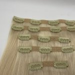 100% virgin cuticle intact hair clip in