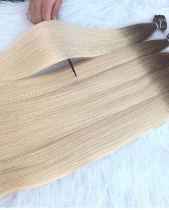 Ombre color flat tip hair extensions straight hair 