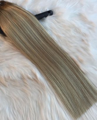 Machine Weft Machine Hair Weft Extensions Balayage Color 