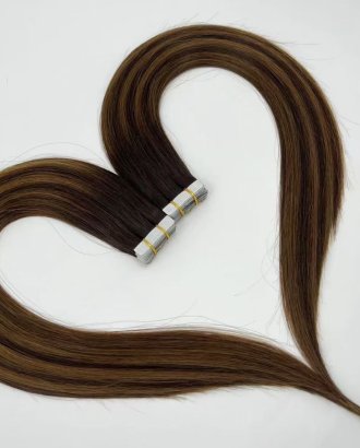 Balayage Color Straight Hair Tape In Hair Extensions 