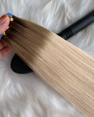 Ombre Color Tape Ins Straight Hair Tape In Hair Extensions 