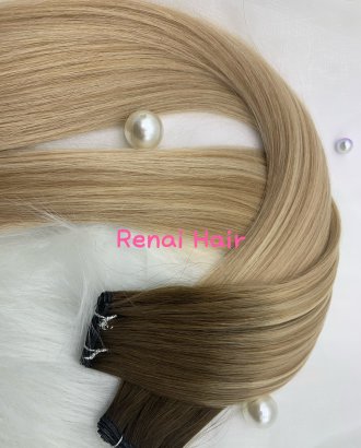 Regular100% remy  genius weft cuticle intact double drawn