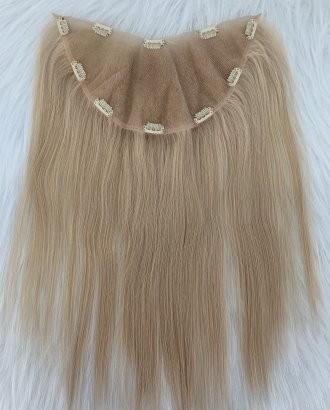 100% human topper with clip in remy hair 