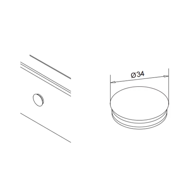 alu slim blind plug - fascia mount alu slim blind plug - fascia mount