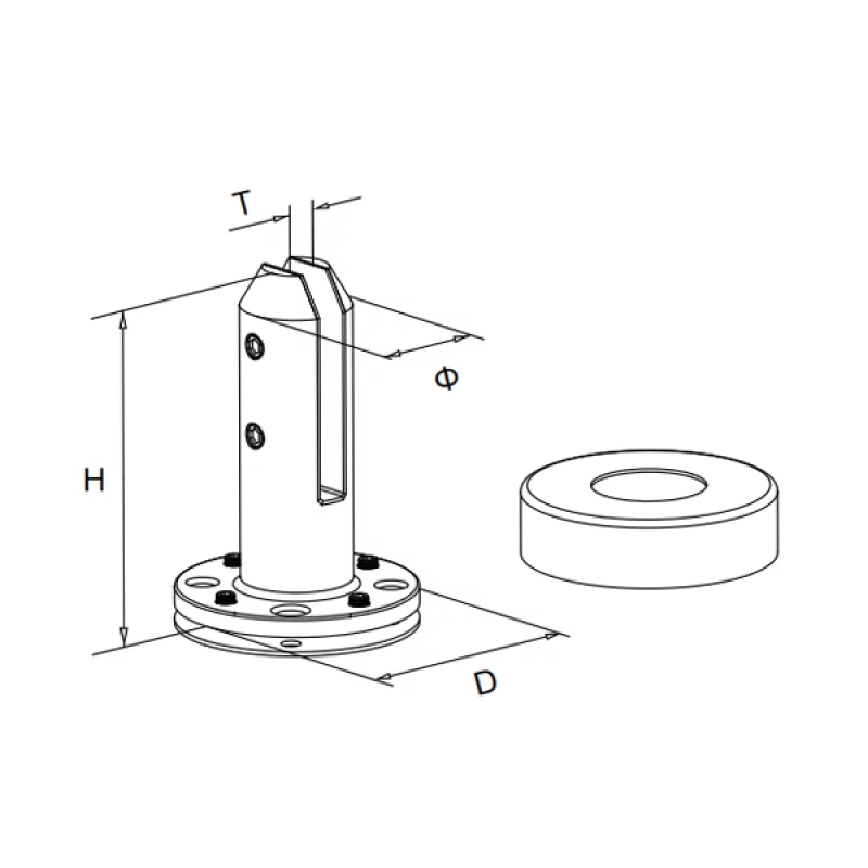 ROUND BASE SPIGOT WITH BASE & COVER - TOP MOUNT ROUND BASE SPIGOT WITH BASE & COVER - TOP MOUNT