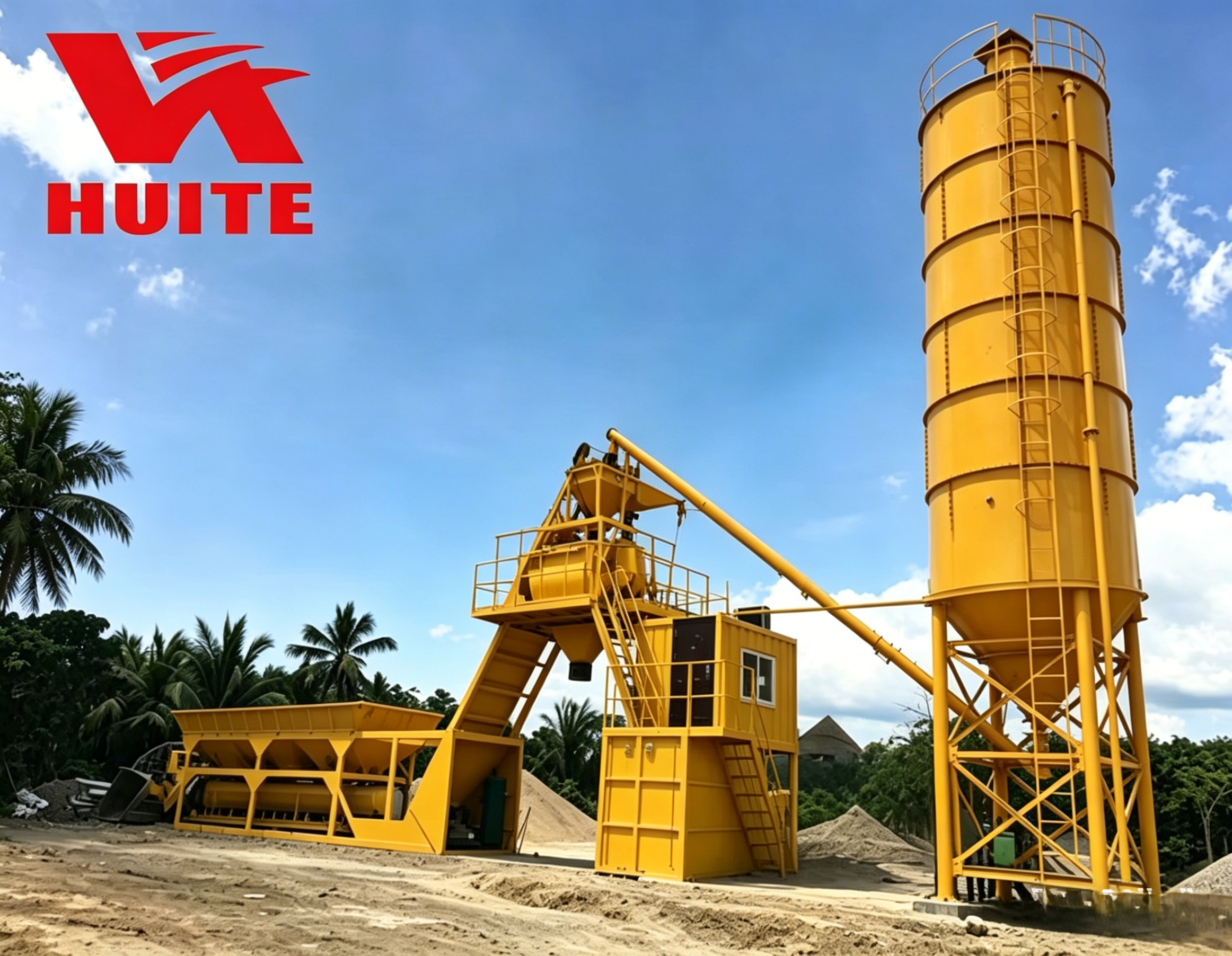 HZM50 Foundation Free Concrete Batching Plant-02 HZM50 Foundation Free Concrete Batching Plant-02