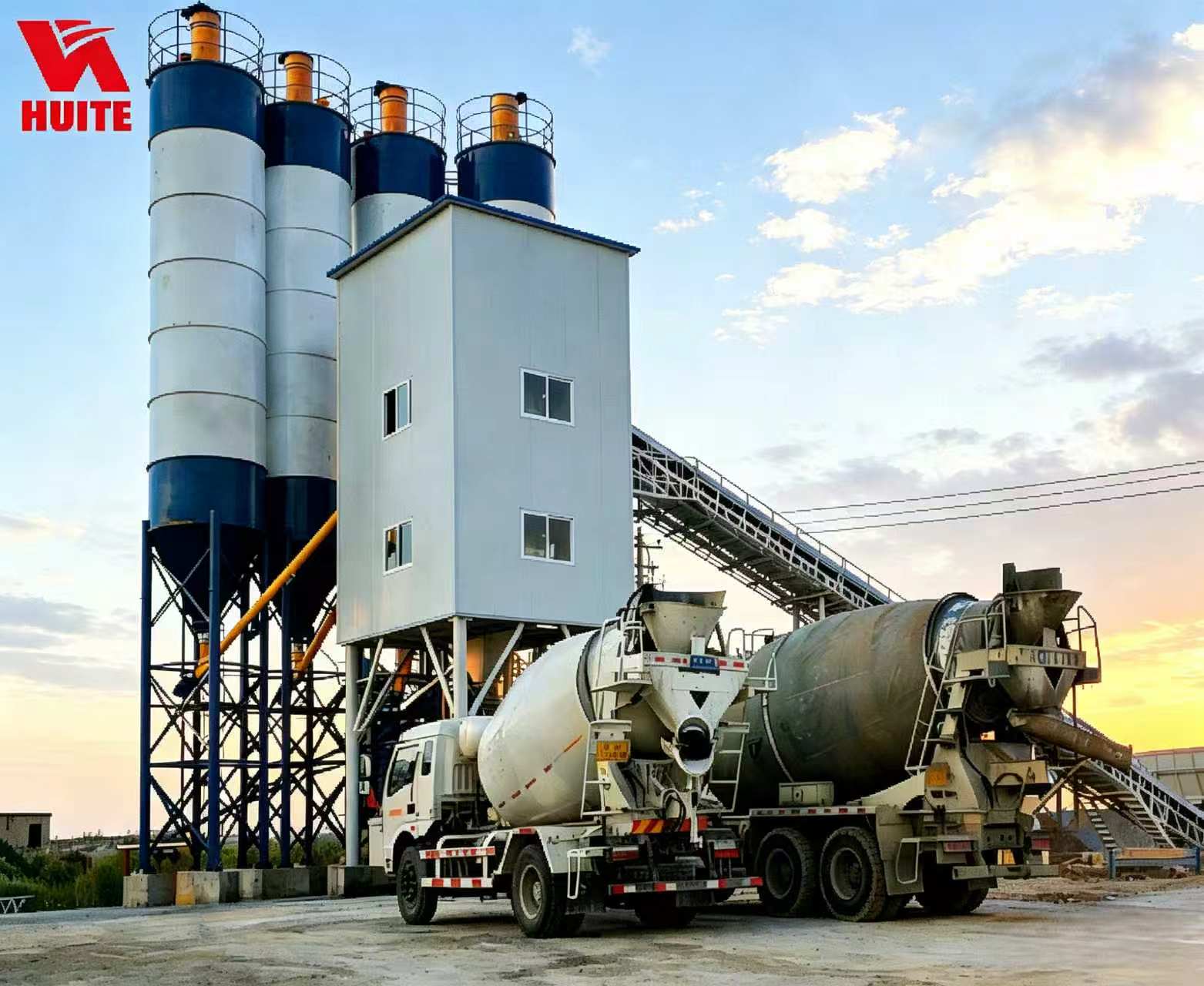 HUITE HZS120 stationary concrete batching plant (6) HUITE HZS120 stationary concrete batching plant (6)