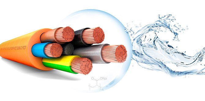 Sodium polyacrylate for Cables