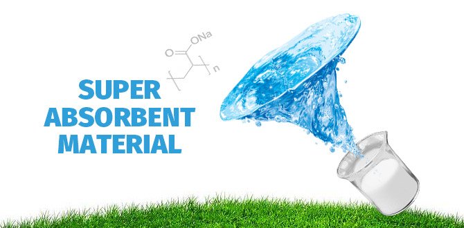 Material superabsorbente: poliacrilato de sodio