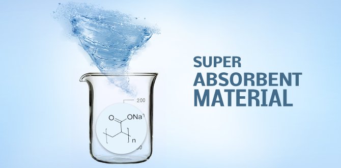 Material superabsorbente: poliacrilato de sodio
