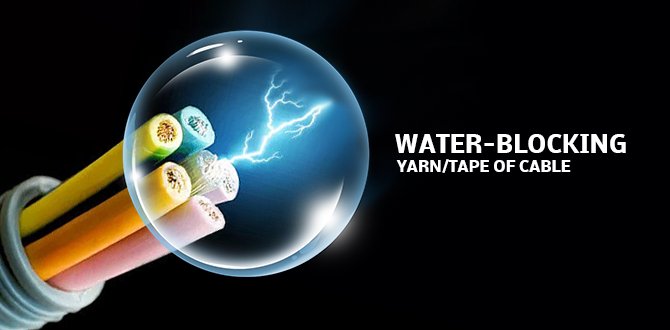 Polímero superabsorbente para bloquear el agua de hilos y cintas de cables.