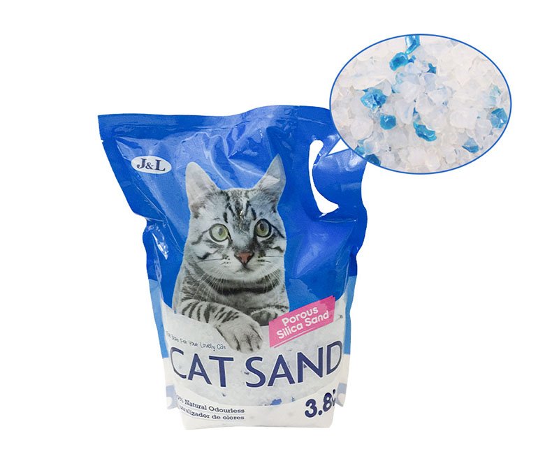 3.8L 95% white + 5% blue silica gel cat litter sand