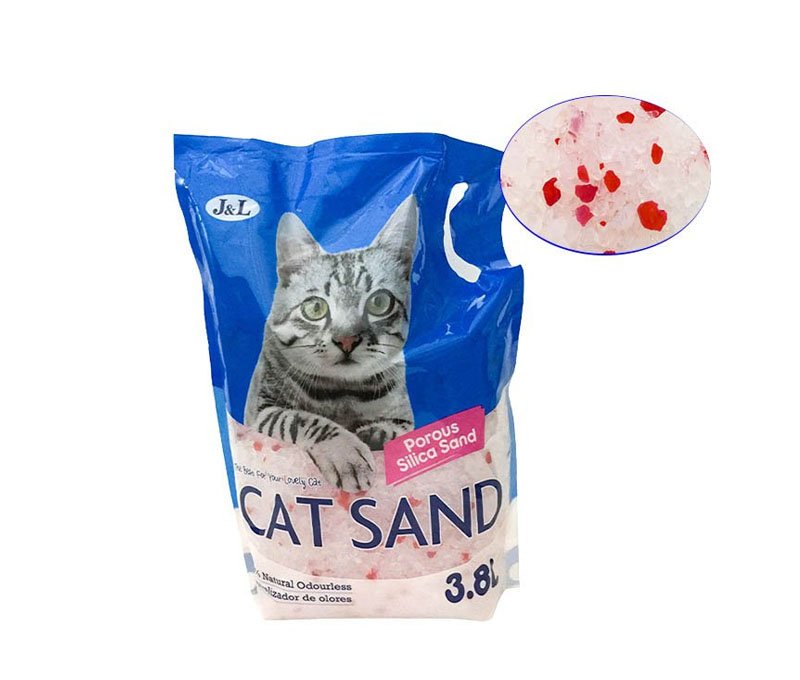 3.8L 95% white + 5% red silica gel cat litter sand