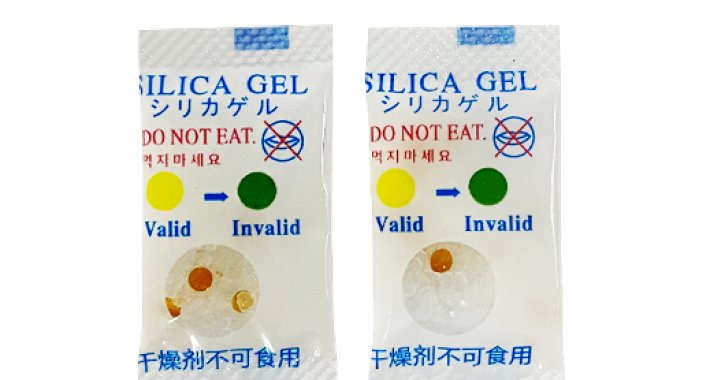 Orange Silica Gel Desiccant Sachet with Visible Window