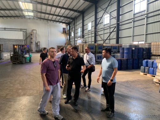 Customers visit the factory