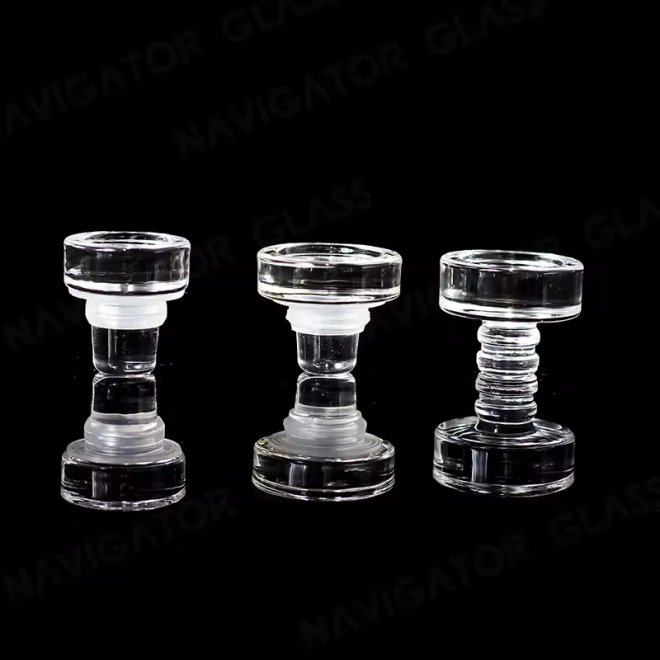 Glass Material T Shape Wine Bottle Crystal Cap