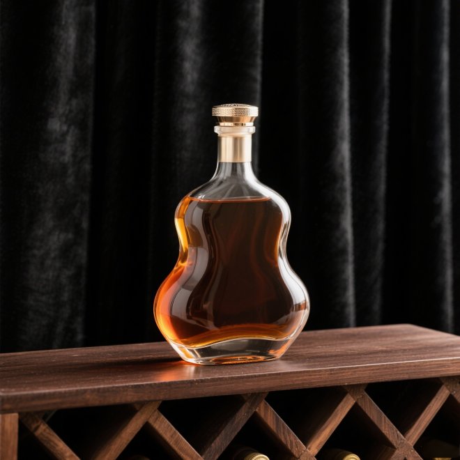 Custom Whiskey Brandy Wine Bottles 750 Ml Glass with Caps
