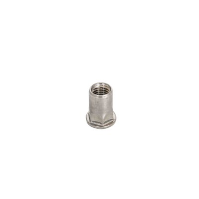 Flat headed hexagonal rivet nut - stainless steel