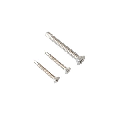 Cross recessed countersunk head drilling tail nail