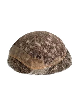 Highlighted Human Hair Men Hairpiece