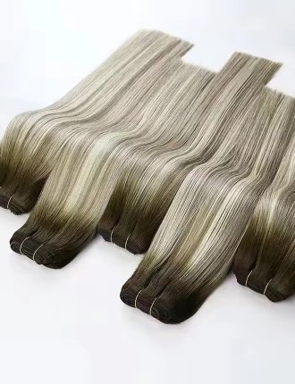 Balayage Human Hair Weft Extensions Of Hair
