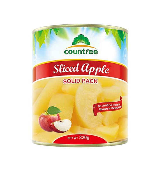 Canned apple slice solid pack