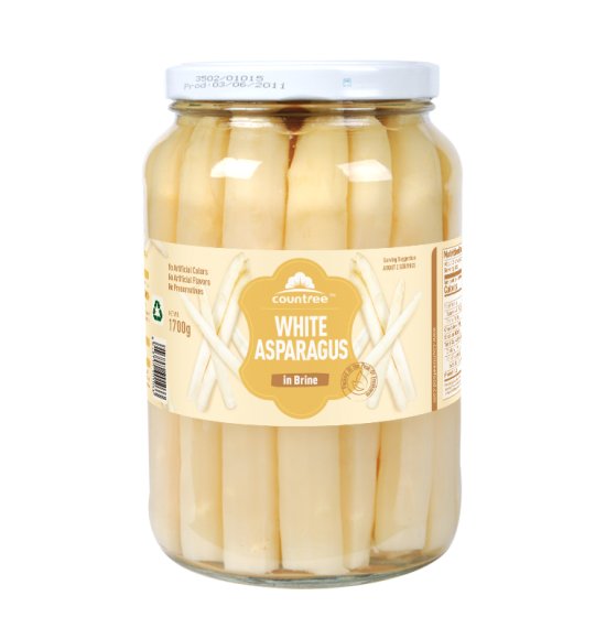 Canned white asparagus spears 1700ml  
