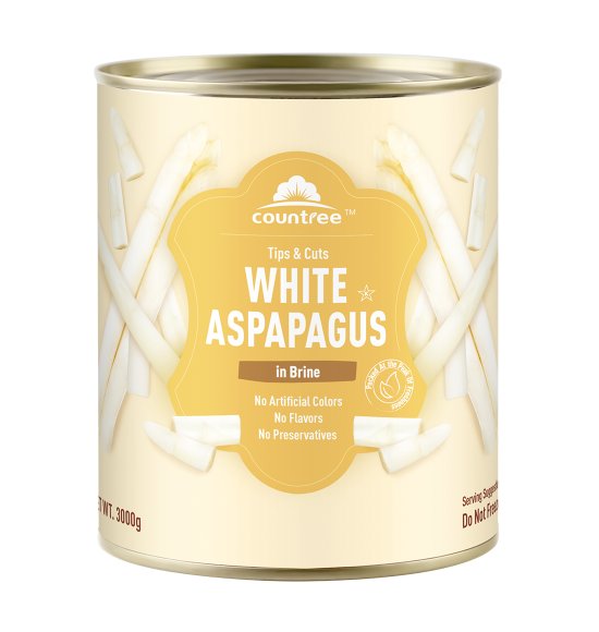 Canned white asparagus cuts 3KG 