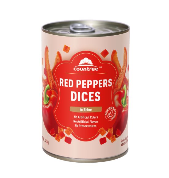 Canned Sweet pepper Dices in Brine 14.5 oz