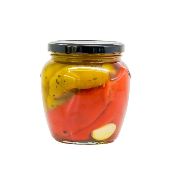 Roasted pickled sweet pepper in oil