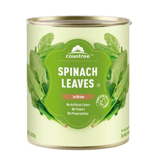 Canned spinach leaves 800g
