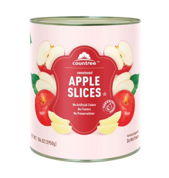 Canned apple slices