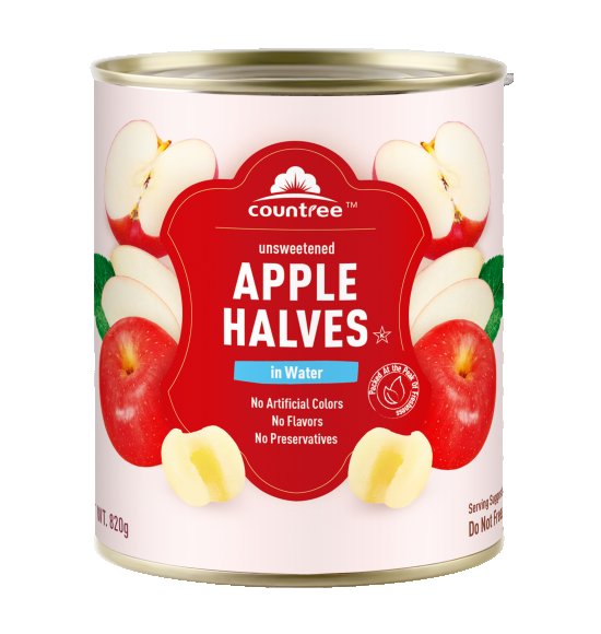 Canned apple halves