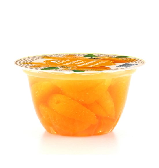 Mandarin orange segment in fruit cups