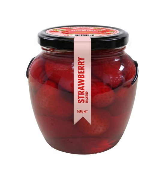 Canned Strawberry in Glass Jar 720ml