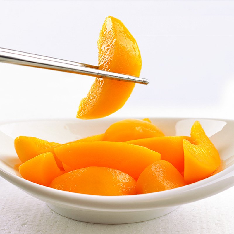 Canned peach slices