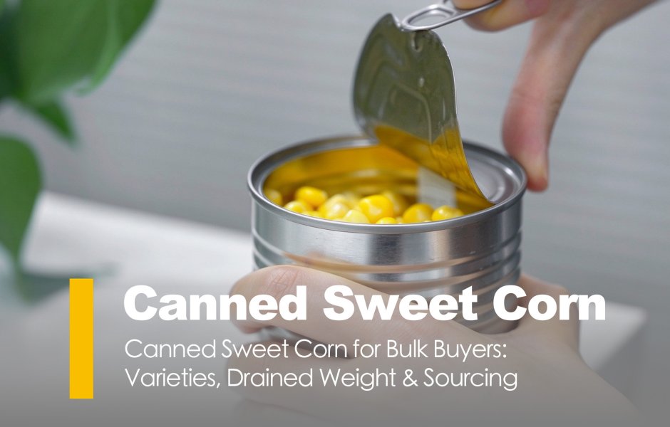 Canned Sweet Corn for Bulk Buyers: Varieties, Drained Weight & Sourcing