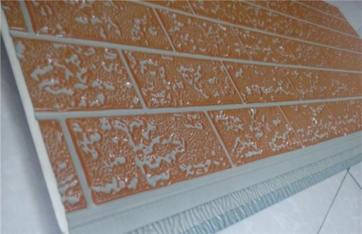 Outdoor And Indoor Decorative Insulated Embossed Metal Facade Pu Foam Sandwich Panels