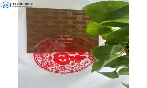 Bronze Woven Patterned Glass