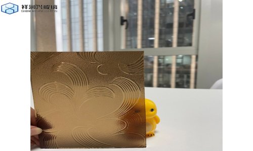 Bronze Mayflower Patterned Glass