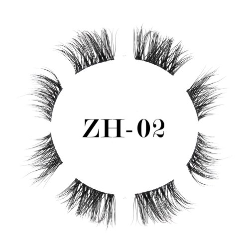 World-class ultra-thin black band lashes ZH-02 (1)