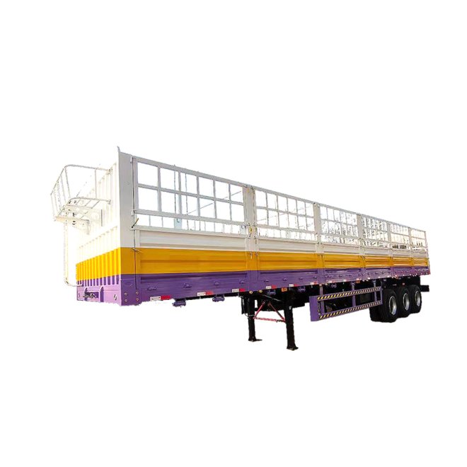 Semi-remorque cargo avec clôture de 60 tonnes