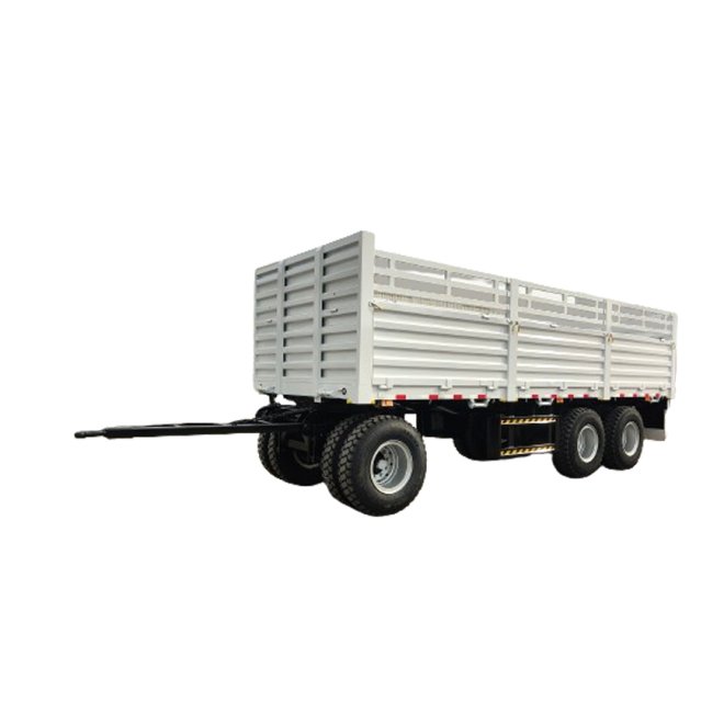 Remorque complète à 3 essieux avec barrière de chargement