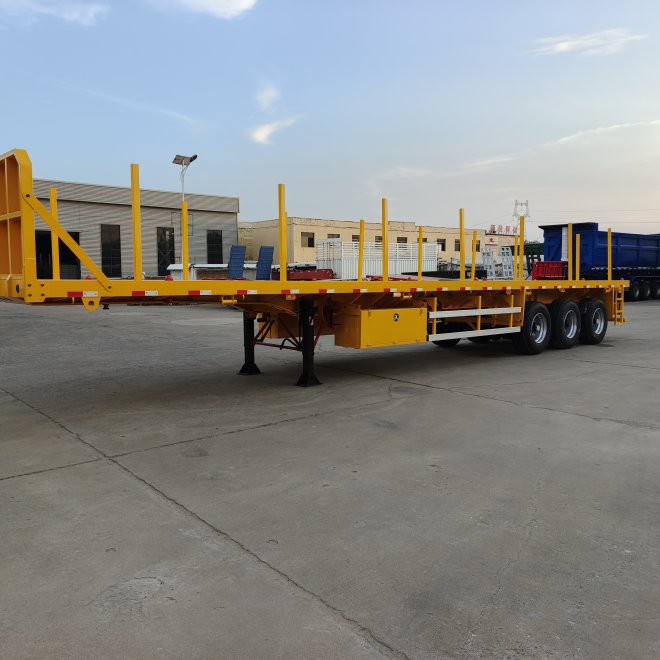 Saudi 3 essieux semi - remorque à plat