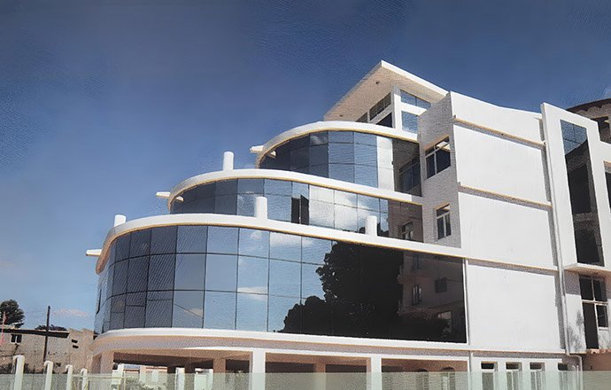 Immeuble de bureaux rouge Madagascar Z