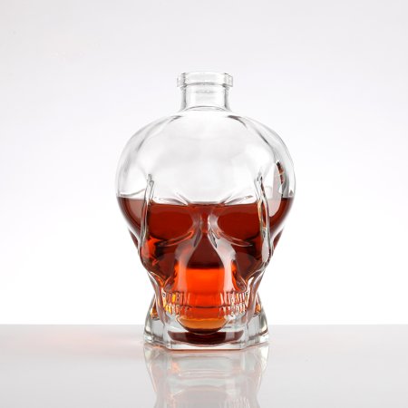 750ML Skull Special Shaped Glass Bottle